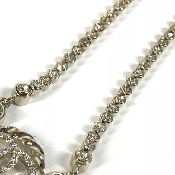 CHANEL 23B CC CC Mark Rhinestone Choker Accessories Necklace Unused - Picture 7 of 16
